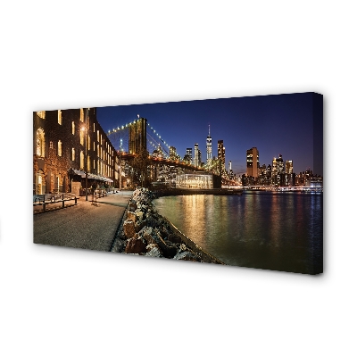 Fotoobraz na płótnie Nocne Odbicia w Rzece