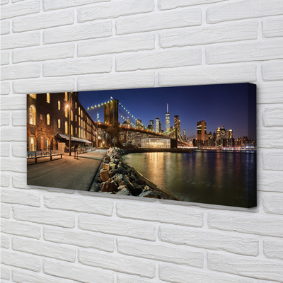 Fotoobraz na płótnie Nocne Odbicia w Rzece