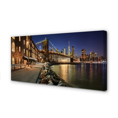 Fotoobraz na płótnie Nocne Odbicia w Rzece