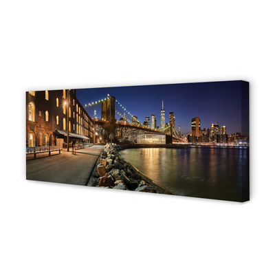 Fotoobraz na płótnie Nocne Odbicia w Rzece