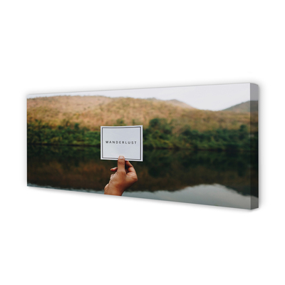 Obraz drukowany na płótnie Napis Trzymany w Dłoni