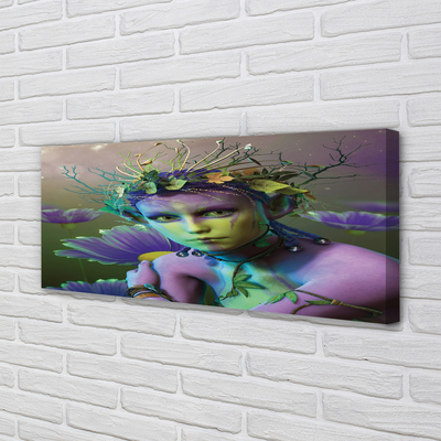 Duży obraz na płótnie Elfka wśród Kwiatów