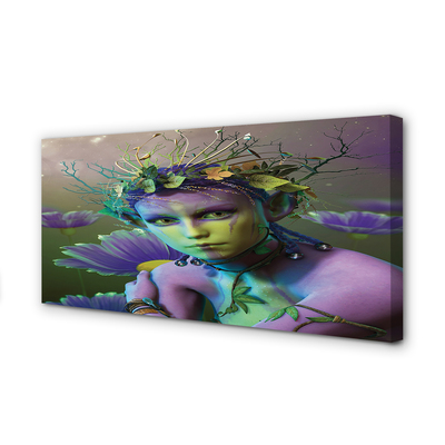 Duży obraz na płótnie Elfka wśród Kwiatów