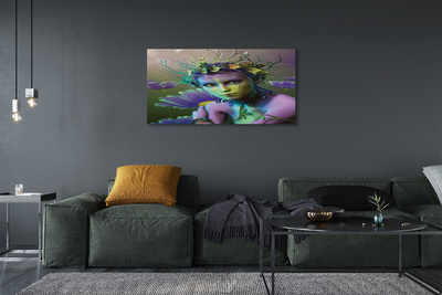 Duży obraz na płótnie Elfka wśród Kwiatów