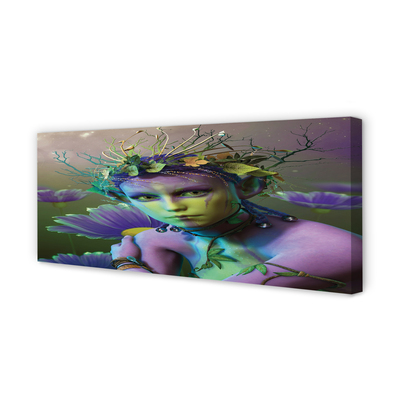 Duży obraz na płótnie Elfka wśród Kwiatów