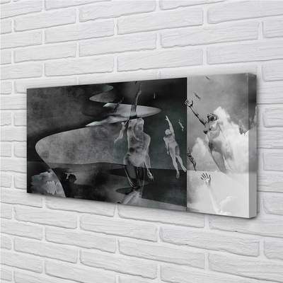 Zdjęcie na płótnie Ludzie pod Czarnym Niebem