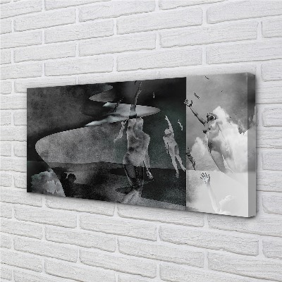 Zdjęcie na płótnie Ludzie pod Czarnym Niebem