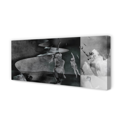 Zdjęcie na płótnie Ludzie pod Czarnym Niebem