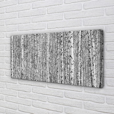 Obraz na płótnie Czarno-Biały Las