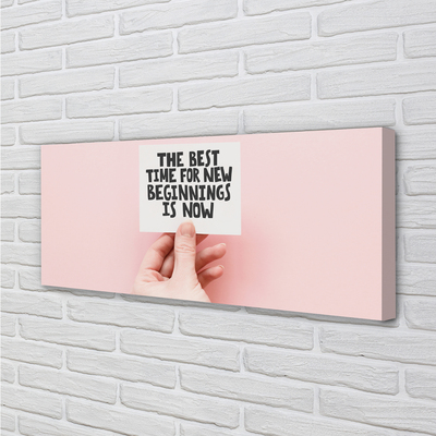 Obraz drukowany na płótnie Dłoń z Motywującym Hasłem