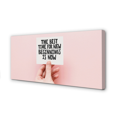 Obraz drukowany na płótnie Dłoń z Motywującym Hasłem