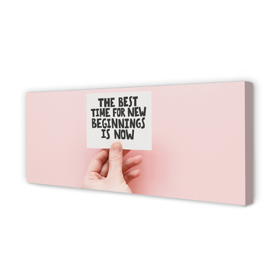 Obraz drukowany na płótnie Dłoń z Motywującym Hasłem