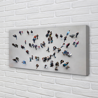 Duży obraz na płótnie Widok z Lotu Ptaka na Ludzi