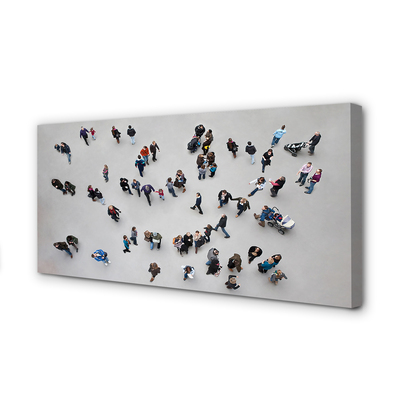 Duży obraz na płótnie Widok z Lotu Ptaka na Ludzi