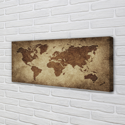 Duży obraz na płótnie Mapa w Stylu Vintage
