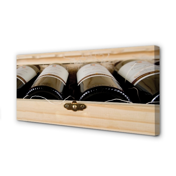 Obraz na płótnie Butelki wina w pudełku