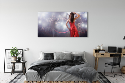 Zdjęcie na płótnie Kobieta w Czerwonej Sukni