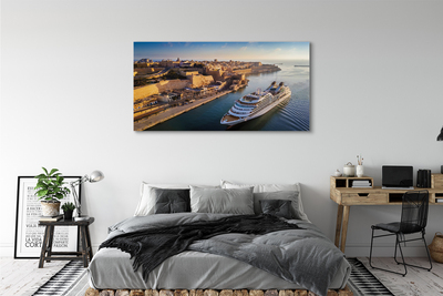 Obraz na płótnie Statek u Progu Metropolii