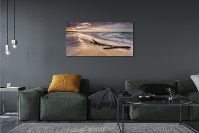 Obraz na płótnie Zachód Słońca na Gdańskiej Plaży