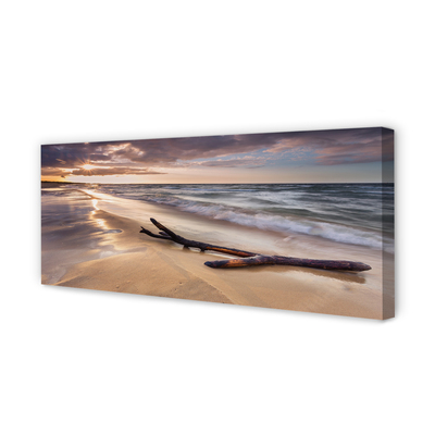 Obraz na płótnie Zachód Słońca na Gdańskiej Plaży