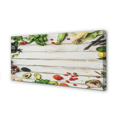 Zdjęcie na płótnie Kompozycja Awokado i Szpinaku