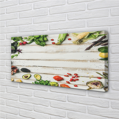 Zdjęcie na płótnie Kompozycja Awokado i Szpinaku