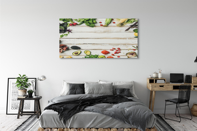 Zdjęcie na płótnie Kompozycja Awokado i Szpinaku