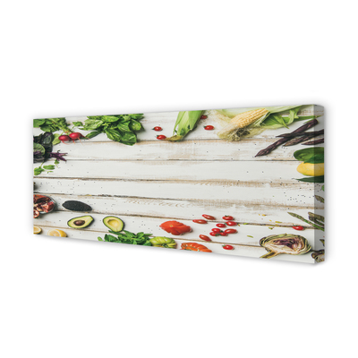 Zdjęcie na płótnie Kompozycja Awokado i Szpinaku