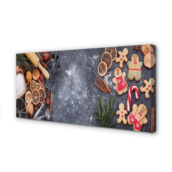 Obraz drukowany na płótnie Świąteczne Pierniki w Mące