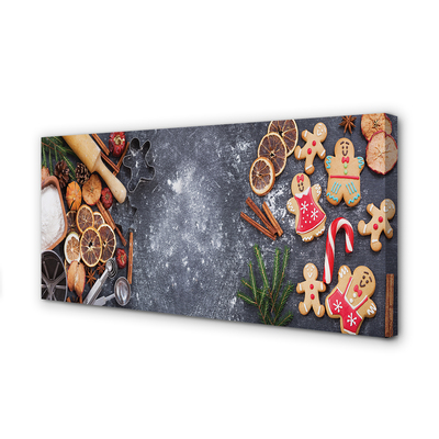 Obraz drukowany na płótnie Świąteczne Pierniki w Mące