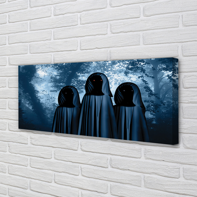 Obraz drukowany na płótnie Las ze Strasznymi Postaciami