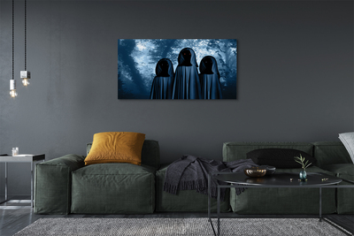 Obraz drukowany na płótnie Las ze Strasznymi Postaciami