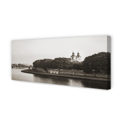 Obraz na płótnie Kraków Rzeka most
