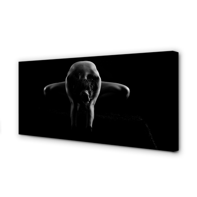 Zdjęcie na płótnie Czarno-Biały Portret Kobiety