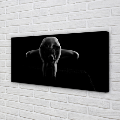 Zdjęcie na płótnie Czarno-Biały Portret Kobiety