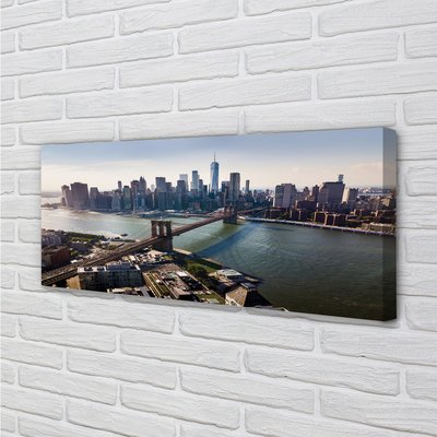 Duży obraz na płótnie Architektura Miasta: Most i Wieżowce