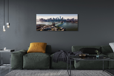 Duży obraz na płótnie Architektura Miasta: Most i Wieżowce