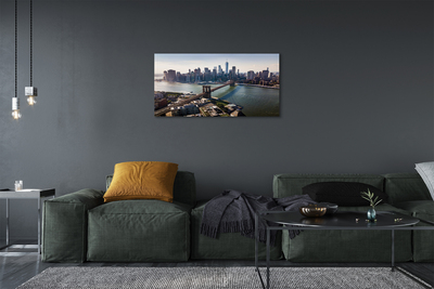 Duży obraz na płótnie Architektura Miasta: Most i Wieżowce