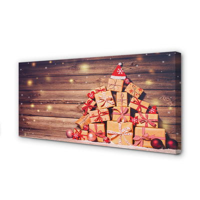 Obraz drukowany na płótnie Prezenty na Deskach