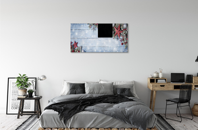 Obraz drukowany na płótnie Bombki, Szyszki i Deski