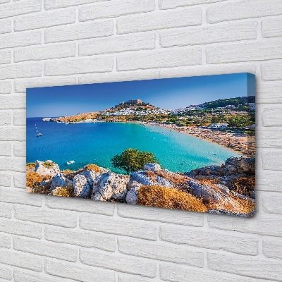Obraz na płótnie Grecja Wybrzeże panoramy plaża