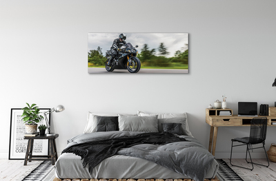Obraz na płótnie Motocykl niebo chmury droga