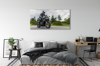 Obraz na płótnie Motocykl niebo chmury droga