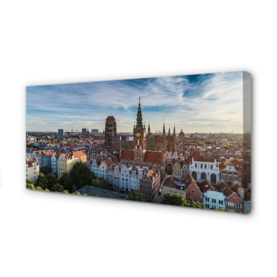 Zdjęcie na płótnie Panorama z Widokiem na Kościół Mariacki