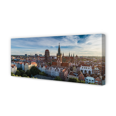 Zdjęcie na płótnie Panorama z Widokiem na Kościół Mariacki