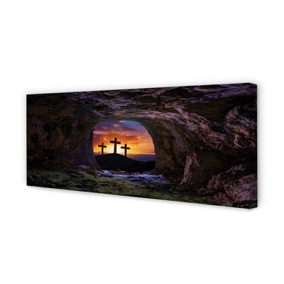 Fotoobraz na płótnie Krzyże o Zachodzie Słońca