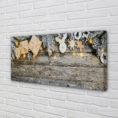 Obraz na płótnie Gałązki, Prezenty i Szyszki