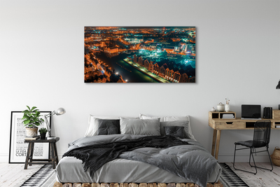 Zdjęcie na płótnie Nocna Panorama nad Motławą