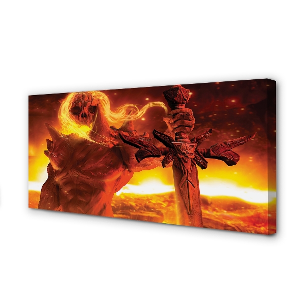 Duży obraz na płótnie Straszna Postać z Mieczem