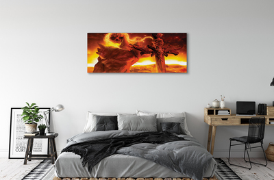 Duży obraz na płótnie Straszna Postać z Mieczem